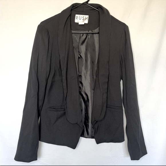 VTG RUSH blazer in gray textured jacquard size small - Picture 1 of 11